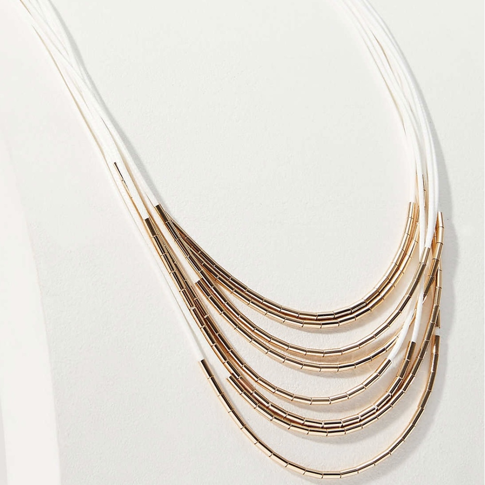 Loft multi strand tube necklace